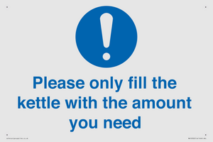 Please only fill the kettle with the amount you need